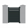 Portillon Aluminium START&SUN sur mesure - Modèle Bouchet. Anthracite 7016.