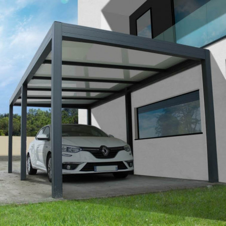 Carport mural en aluminium Queen&Sun 3m x 6.36m