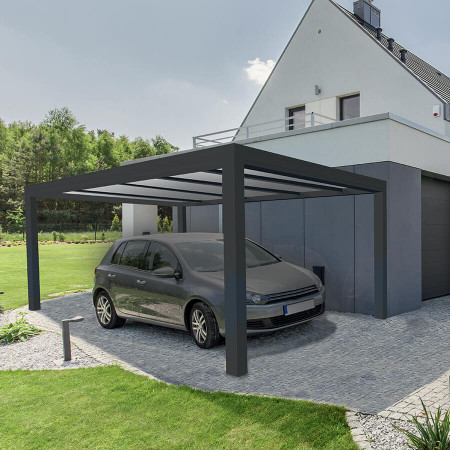 Carport mural en aluminium Queen&Sun 3m x 5.15m