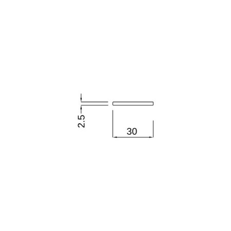 Plat de Finition PVC 2.5x30 StartnSun