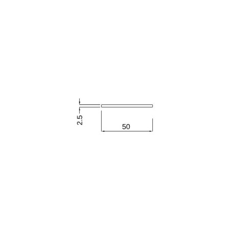 Plat de Finition PVC 2.5x50 StartnSun découpe sur mesure