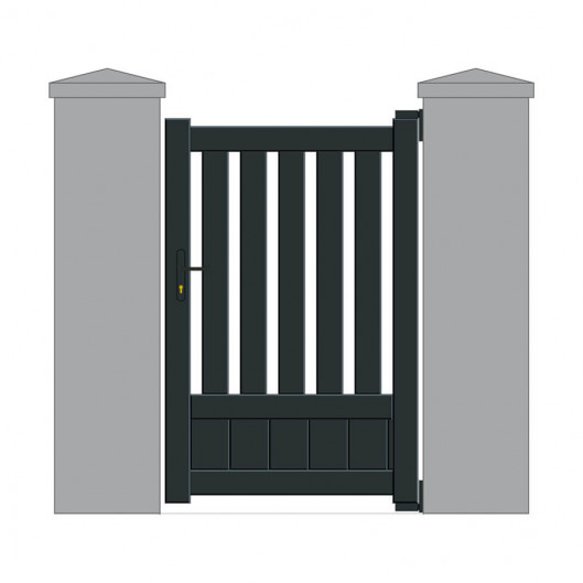 Portillon design aluminium modèle Chambotte anthracite 7016.