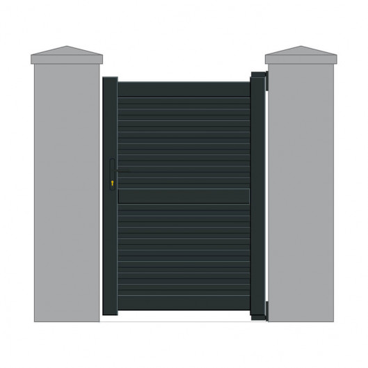 Portillon Aluminium QUEEN&SUN sur mesure - Modèle Capucines - Anthracite 7016