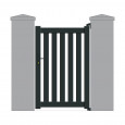 Portillon Aluminium sur mesure QUEEN&SUN - Modèle Praillats. Anthracite 7016