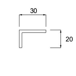 Ajouter 4 cornières 3x20x30 mm